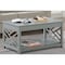Alaterre Furniture 36 X 22 X 18, Pine with Composite Wood Top, Gray ANCT1440 - alternate 1